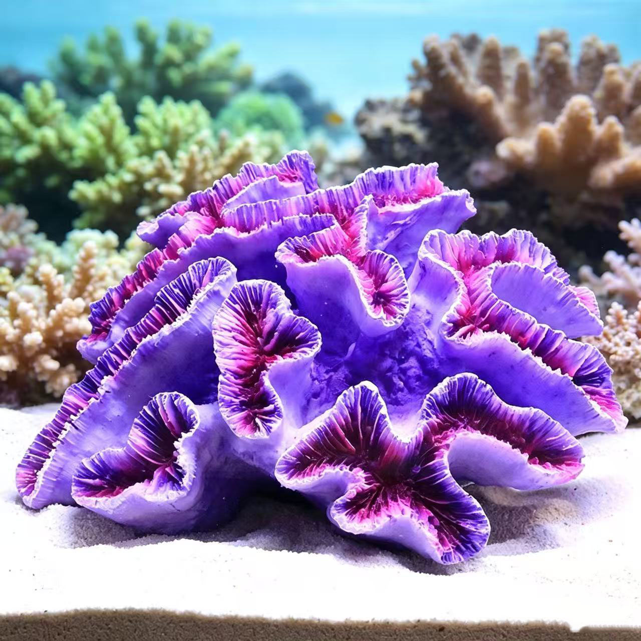 Artificial Lettuce Coral Fish  - огляд і ціна Aquarium Planted Background