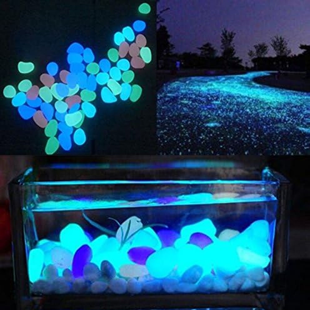 Fish Tank Rocks Glow Blue Pebb - огляд і ціна Aquarium Plant Order